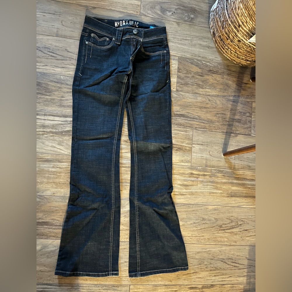 Dark Wash Bell Bottom  Low Rise Jeans